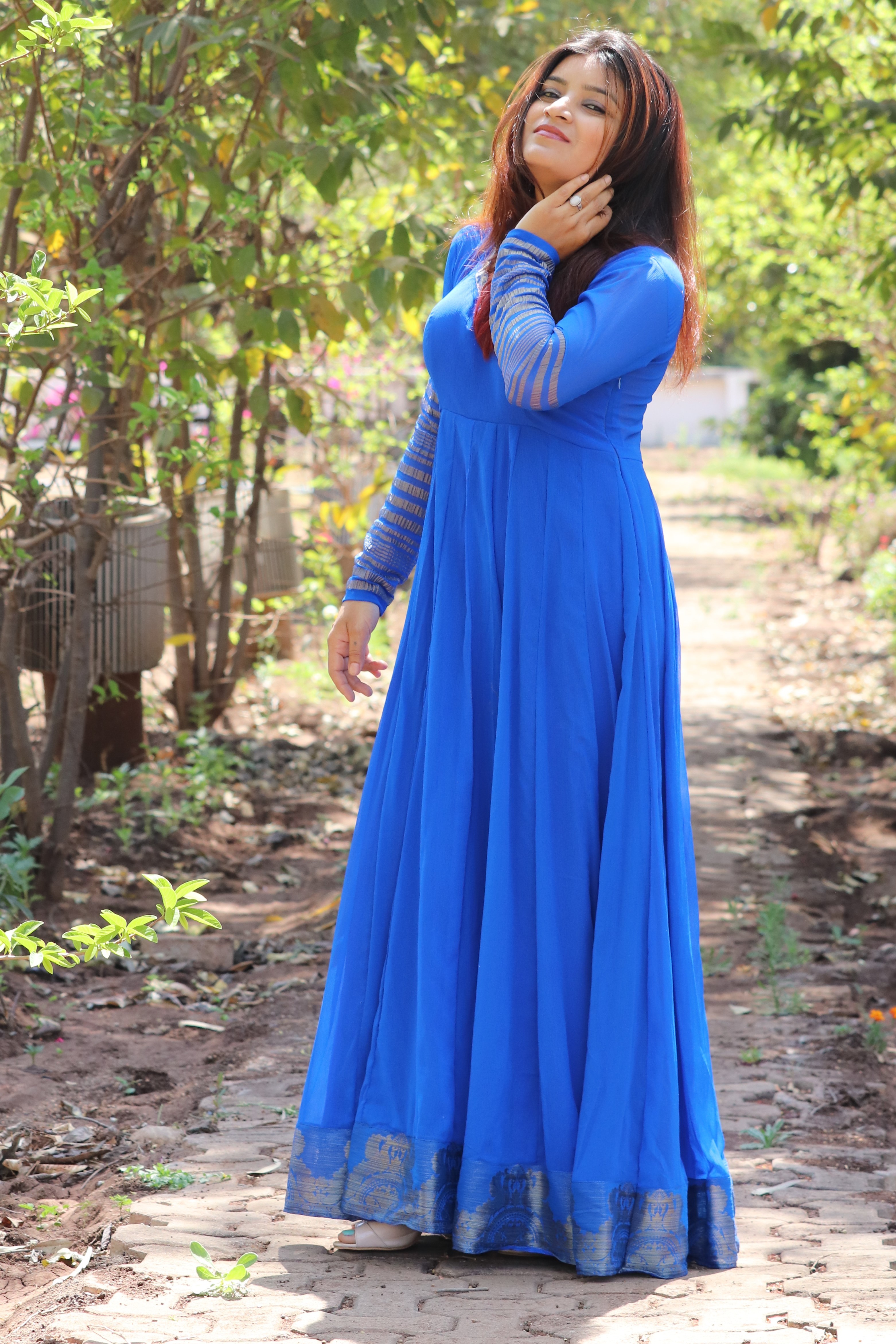 Blue Anarkali