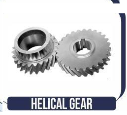 Helical Gear - Mild Steel Material, Helical Tooth Profile , Silver Color, Industrial Usage