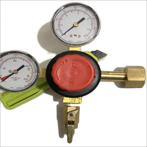 Taprite Co2 Regulator - Brass Material, Golden & Red Finish | Automatic Functionality, Low Maintenance, Long Service Life