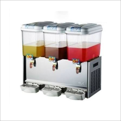 White 3 Flavour Juice Dispenser Machine