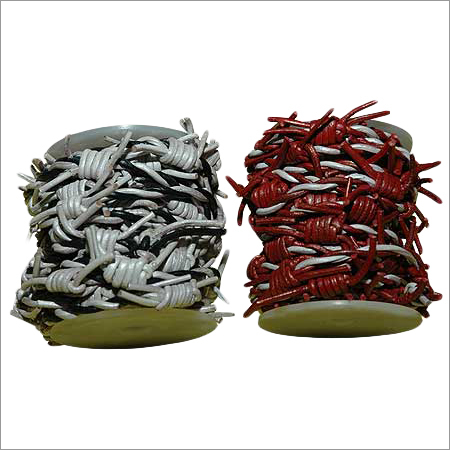 ग्रे बार्ब वायर लेदर कॉर्ड्स