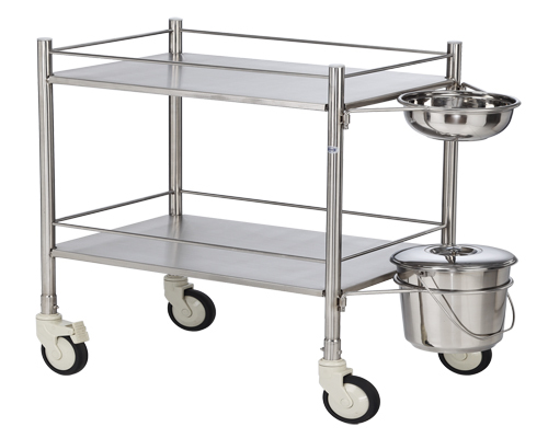 Large Instrument Trolley - Stainless Steel 1000x490x900 Mm | Eco-friendly, Fireproof Standard, Water Resistant, No Assembly Required, Modern Design