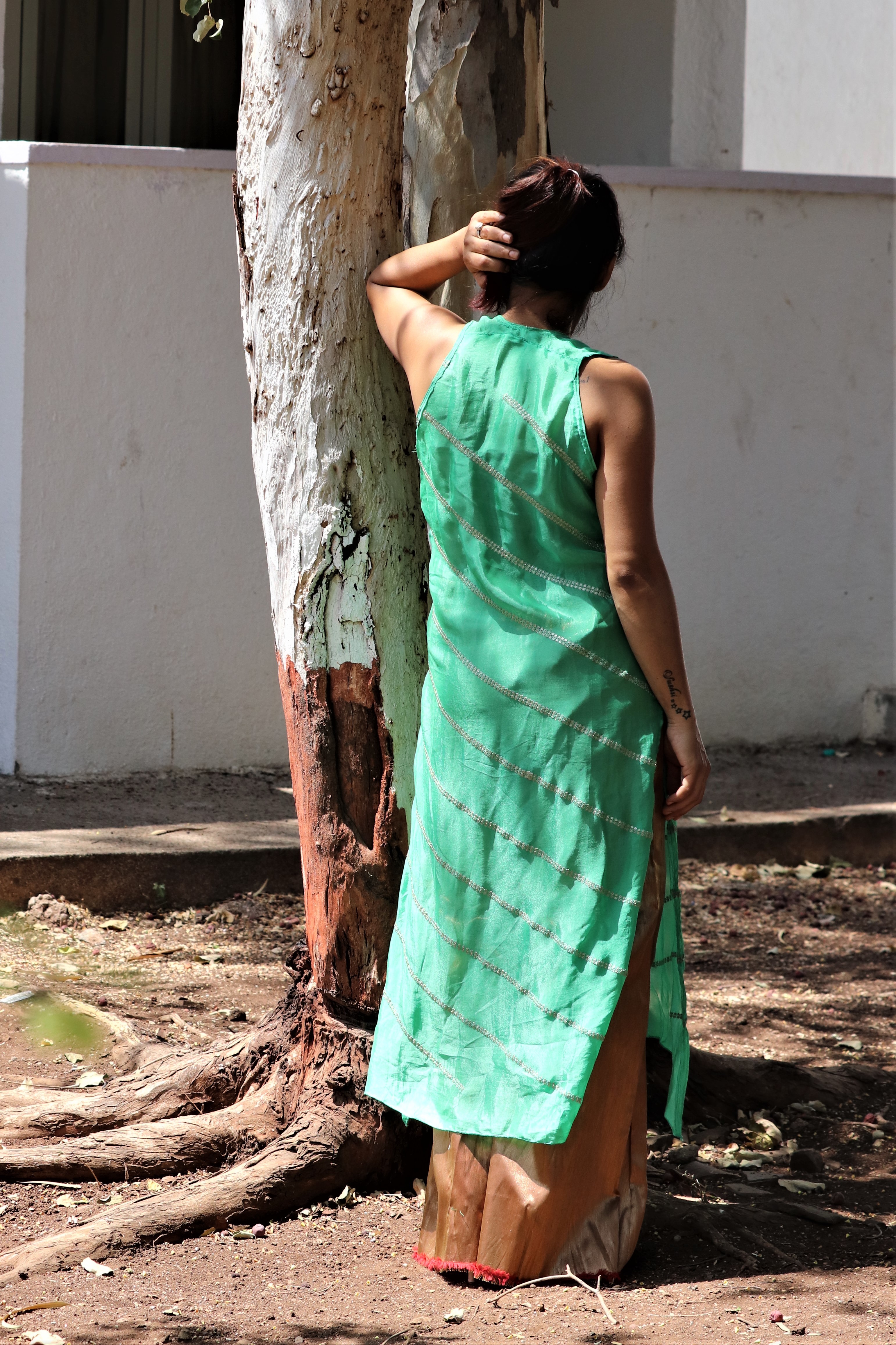 Green And Brown Kurtis