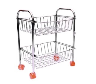 Steel Stainless Kitchen Trolley No Assembly Required