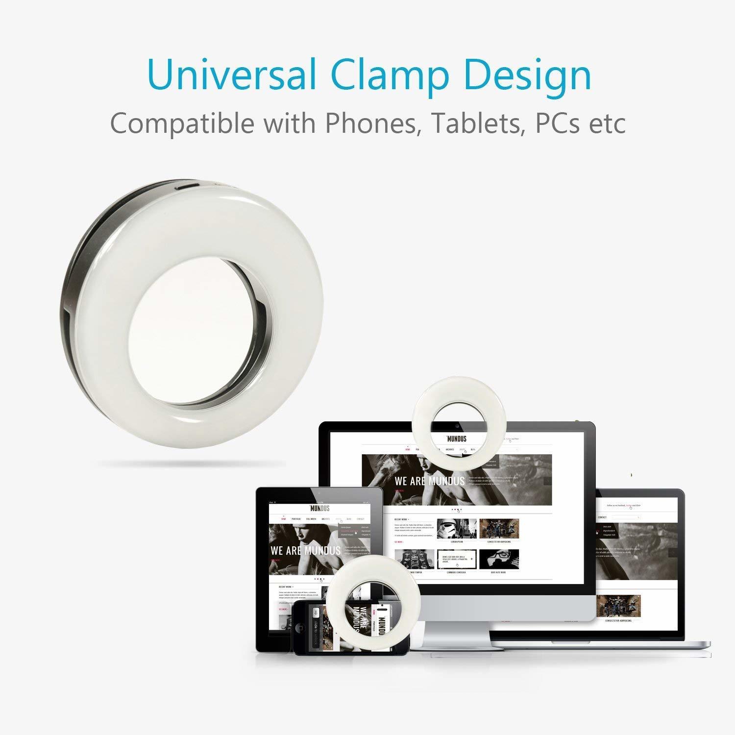 Ring Flash Light - Durable Plastic, Compact Design | Ideal For Professional Photography, Even Lighting, Easy Mounting