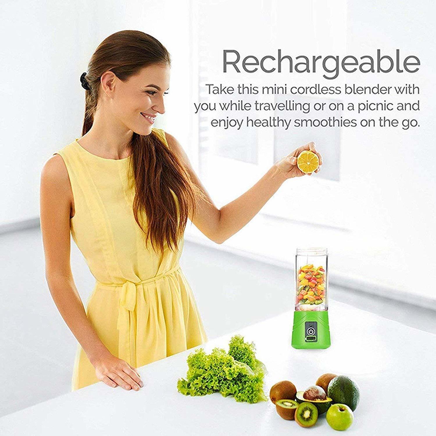 Usb Juicer - Multi-color, Compact Design | Portable Blender For Fresh Juice On The Go, Easy To Clean And Rechargeable