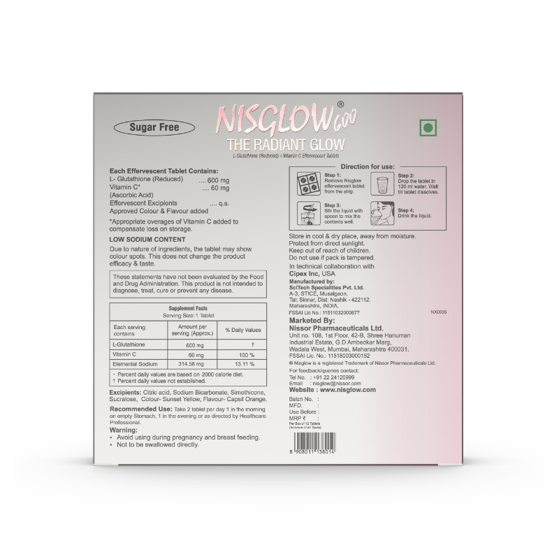 Nisglow Ingredients: Glutathione