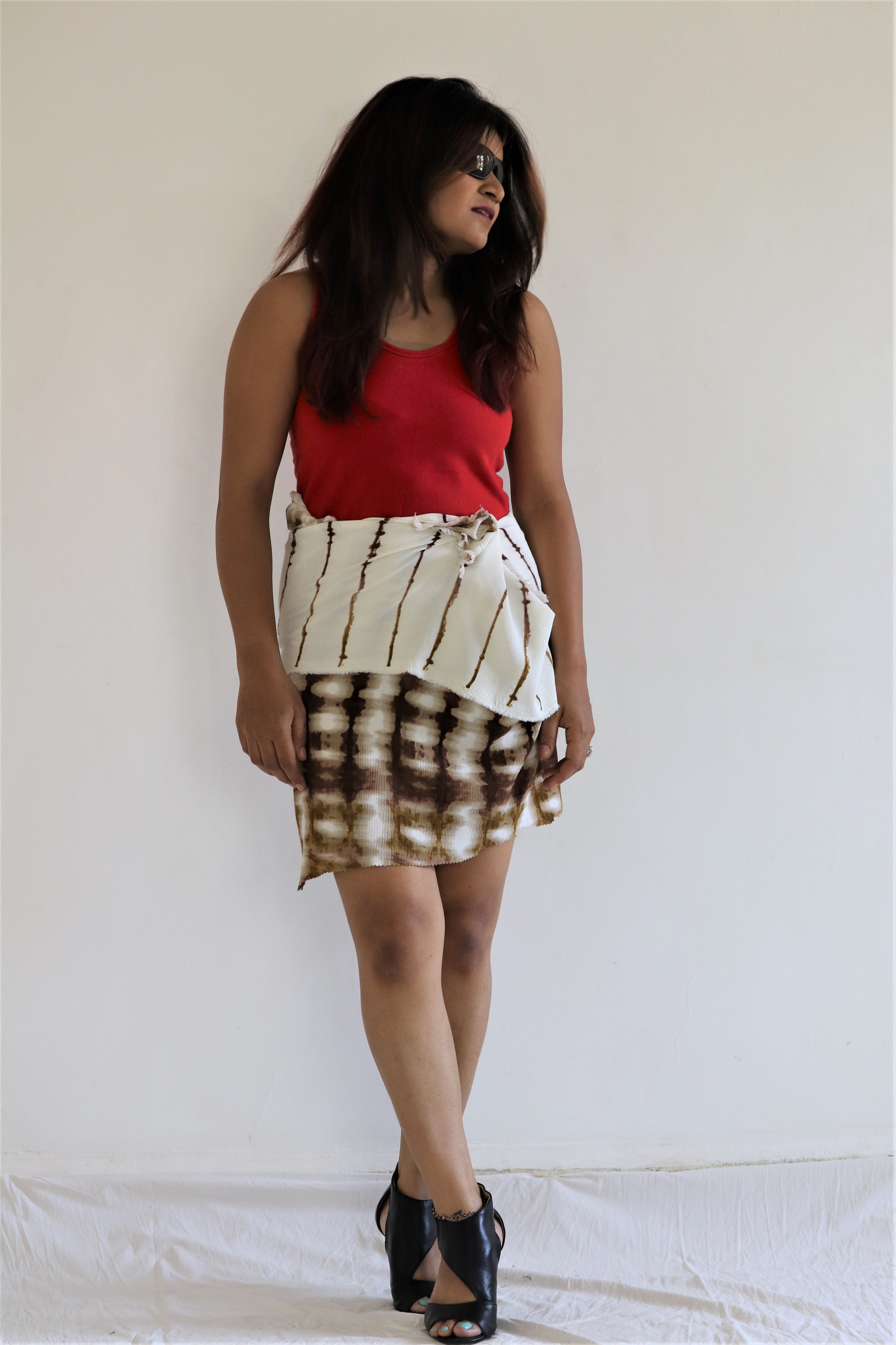 White And Brown Skirt