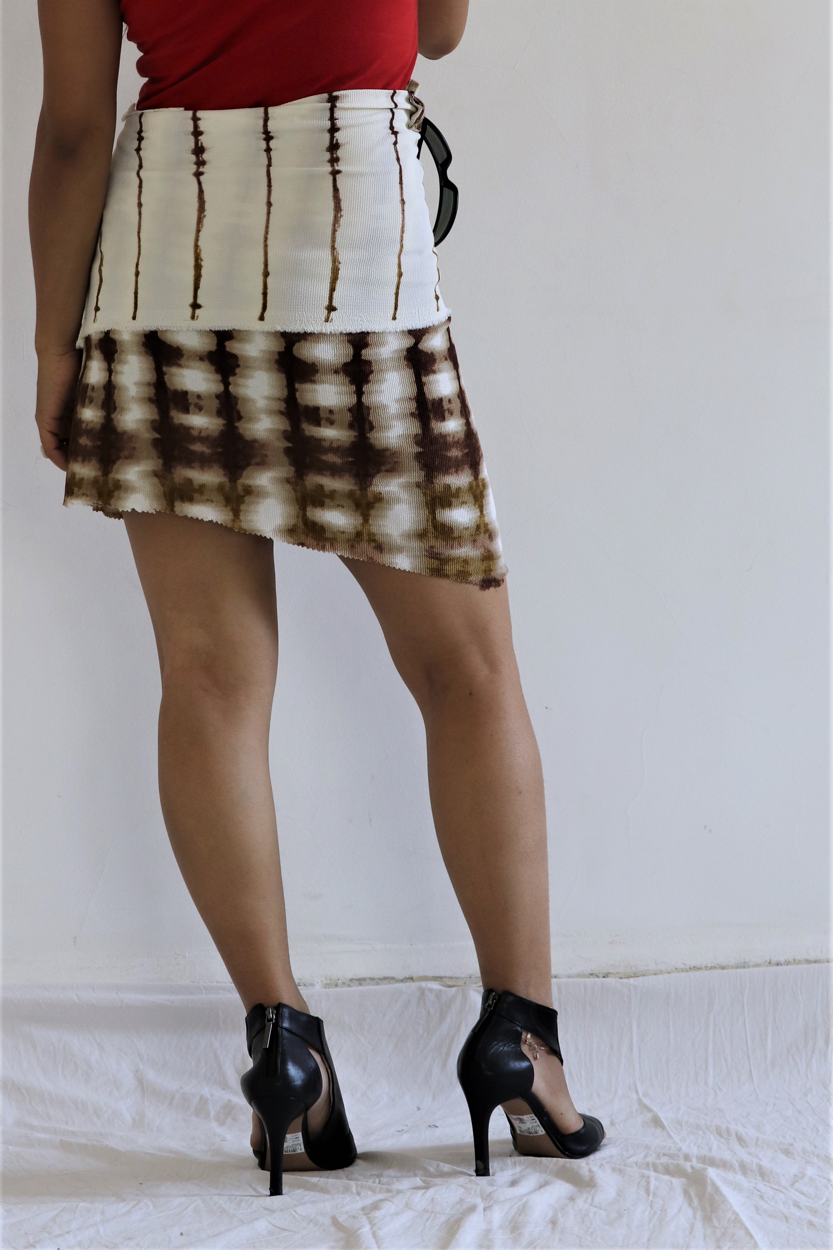 White And Brown Skirt