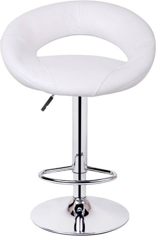 Urban Leatherette Bar Stool - Stainless Steel, 1054 Mm X 508 Mm, Silver | Eco-friendly, Fireproof, Water-resistant, Adjustable Height
