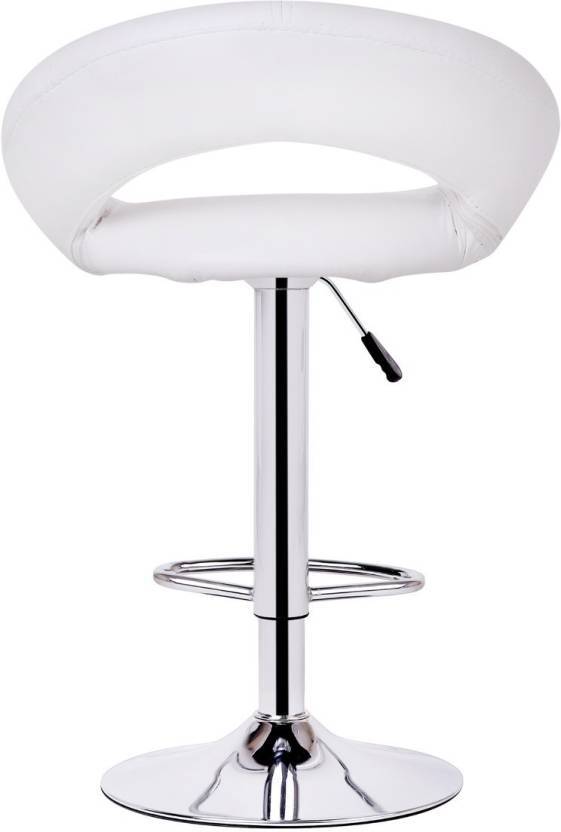 Urban Leatherette Bar Stool - Stainless Steel, 1054 Mm X 508 Mm, Silver | Eco-friendly, Fireproof, Water-resistant, Adjustable Height