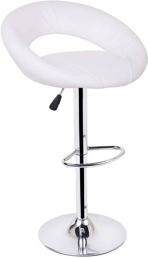 Urban Leatherette Bar Stool - Stainless Steel, 1054 Mm X 508 Mm, Silver | Eco-friendly, Fireproof, Water-resistant, Adjustable Height