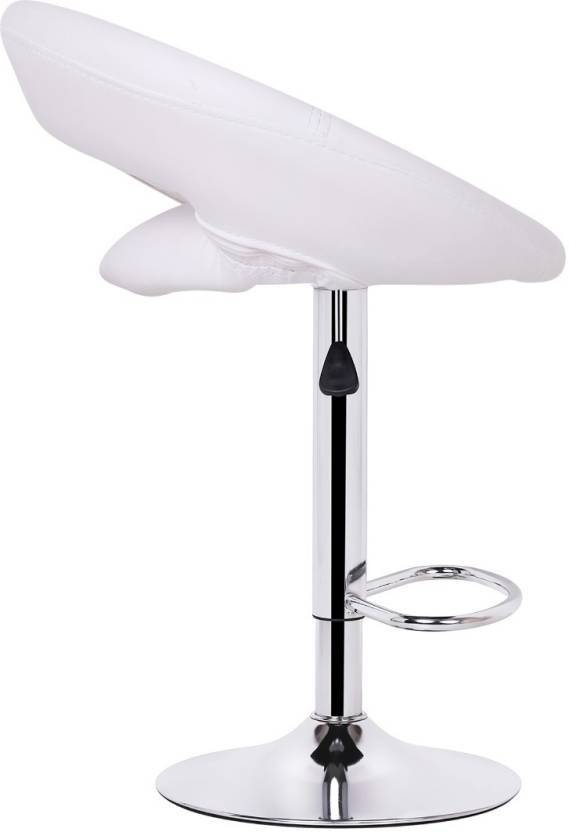 Urban Leatherette Bar Stool - Stainless Steel, 1054 Mm X 508 Mm, Silver | Eco-friendly, Fireproof, Water-resistant, Adjustable Height