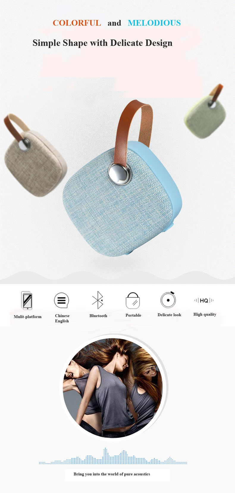 Bluetooth Mini Speaker Cabinet Material: Plastic