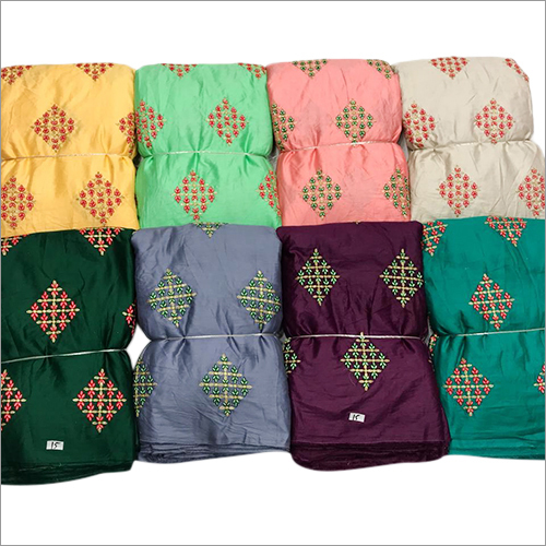 Net Embroidery Fabric - High Grade Silk Thread, Alluring Design for Suits and Gowns, Year-Round Comfort