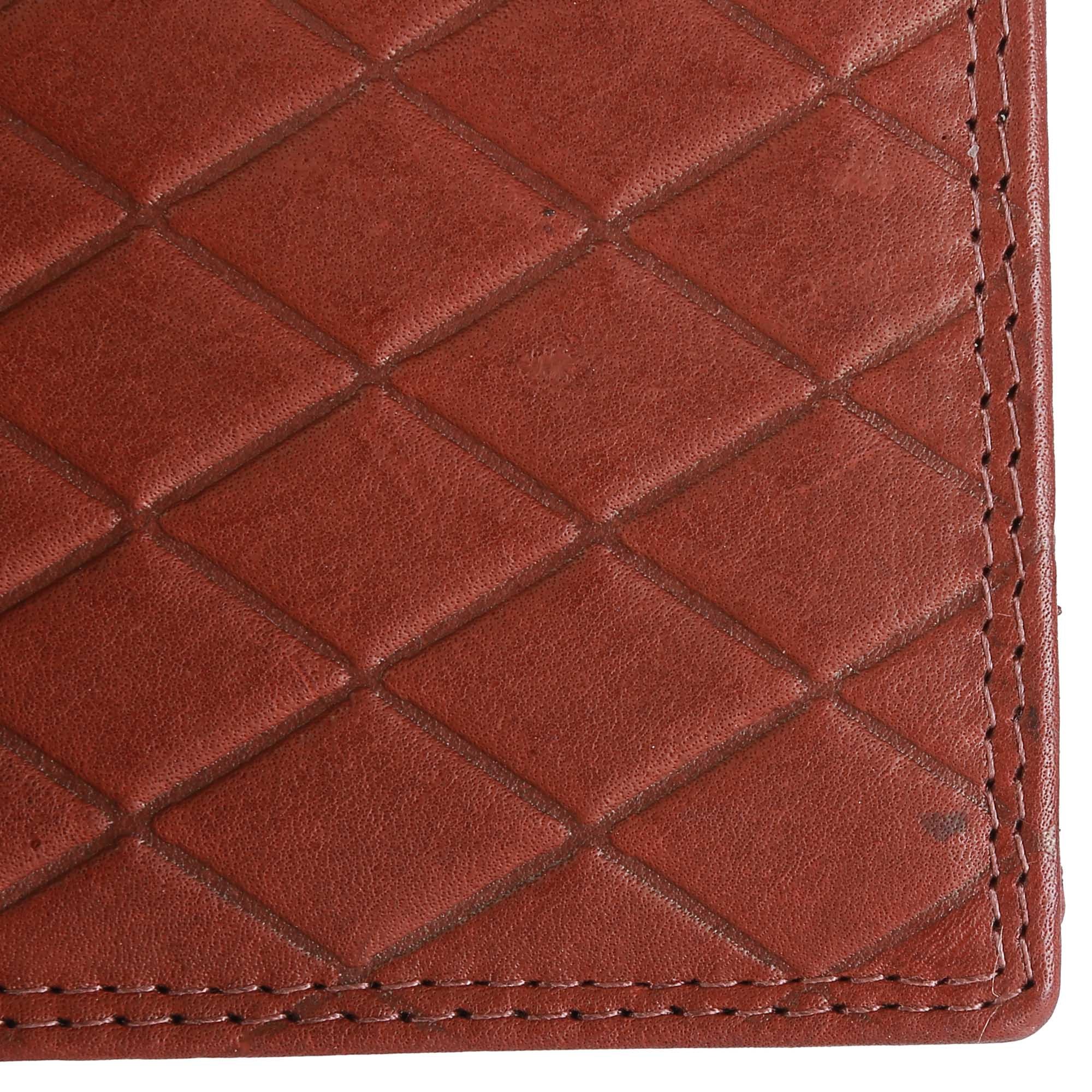 Brown Leather Wallet - 11.5 X 15 X 9 Cm | Bi-fold Design, 2 Currency Pockets, 8 Credit Card Slots, Coin Pocket, Genuine Leather