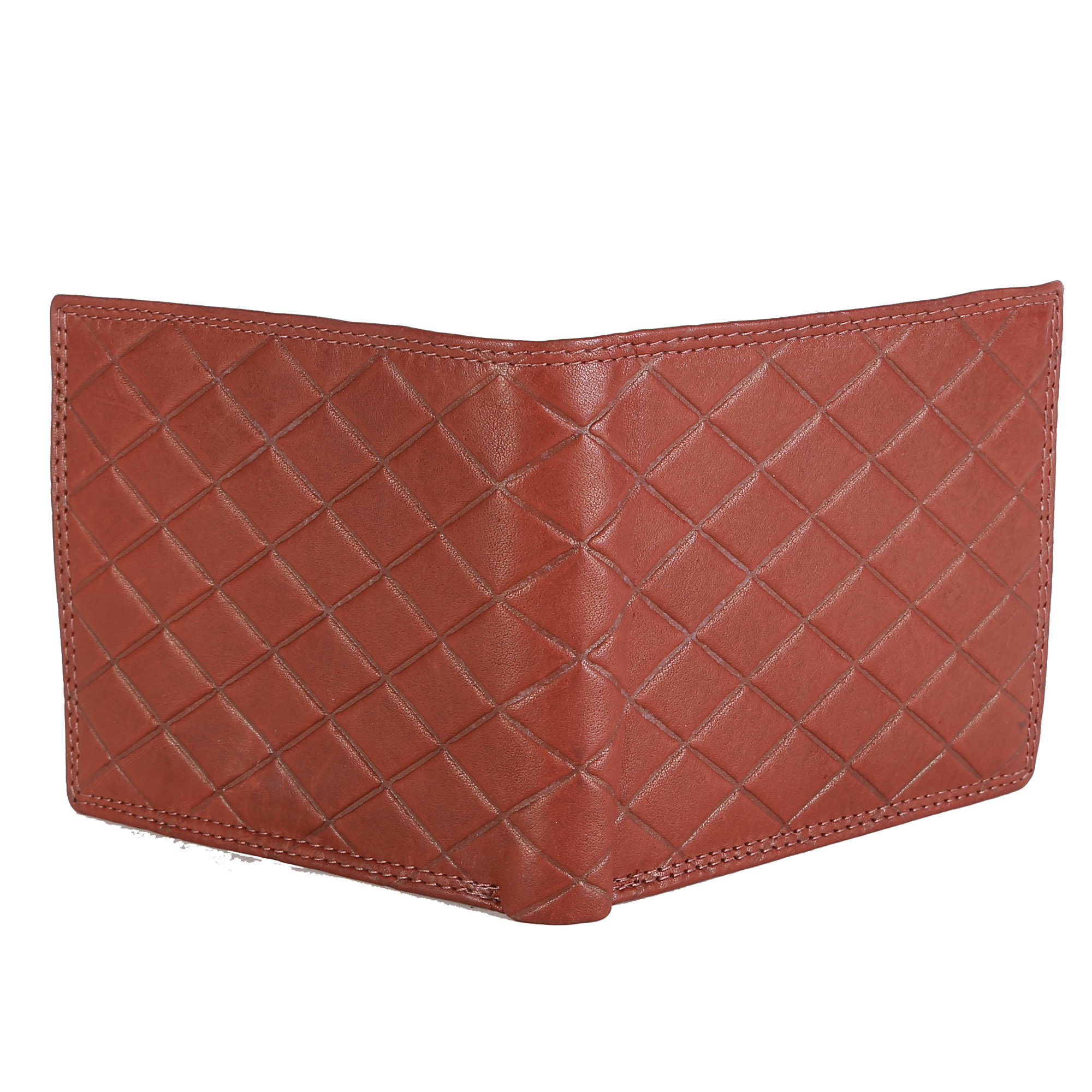 Brown Leather Wallet - 11.5 X 15 X 9 Cm | Bi-fold Design, 2 Currency Pockets, 8 Credit Card Slots, Coin Pocket, Genuine Leather