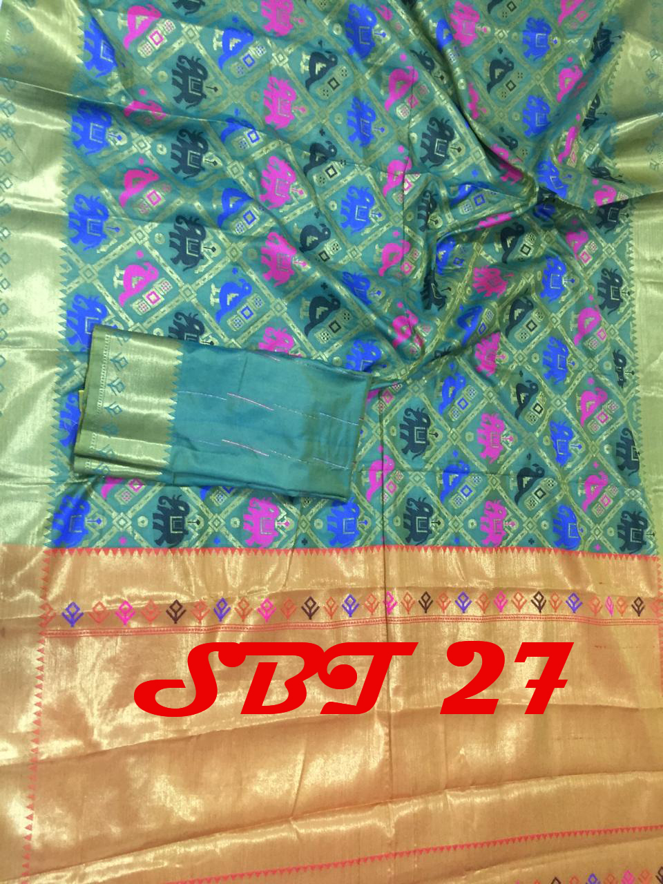 New Weaving Silk Saree - 5.5 Mtr Length, Multi Color With Bandhani Printed Design | Cotton Silk Fabric, Suitable For All Seasons