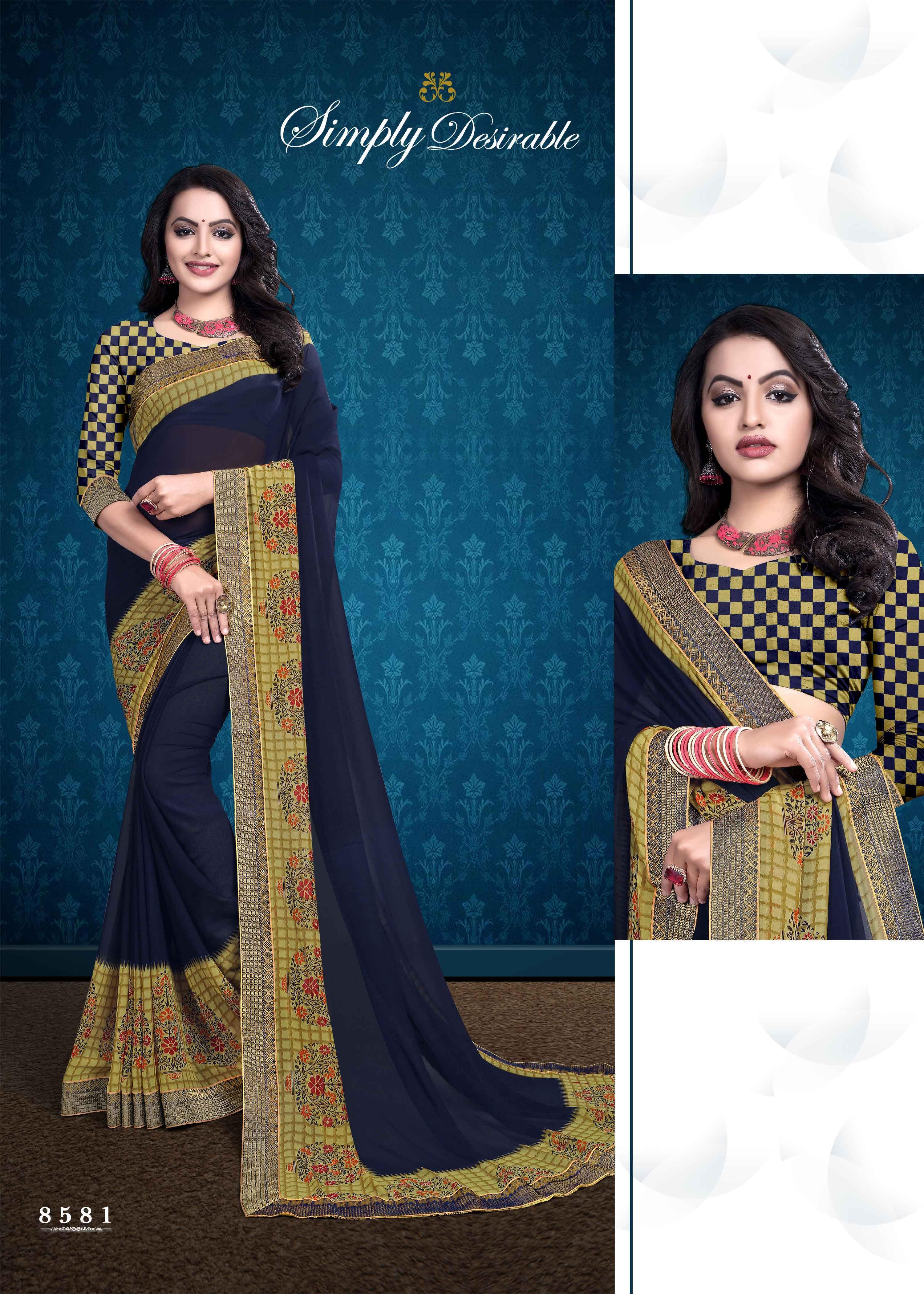 Available In 10 Colors Party Wear Saree