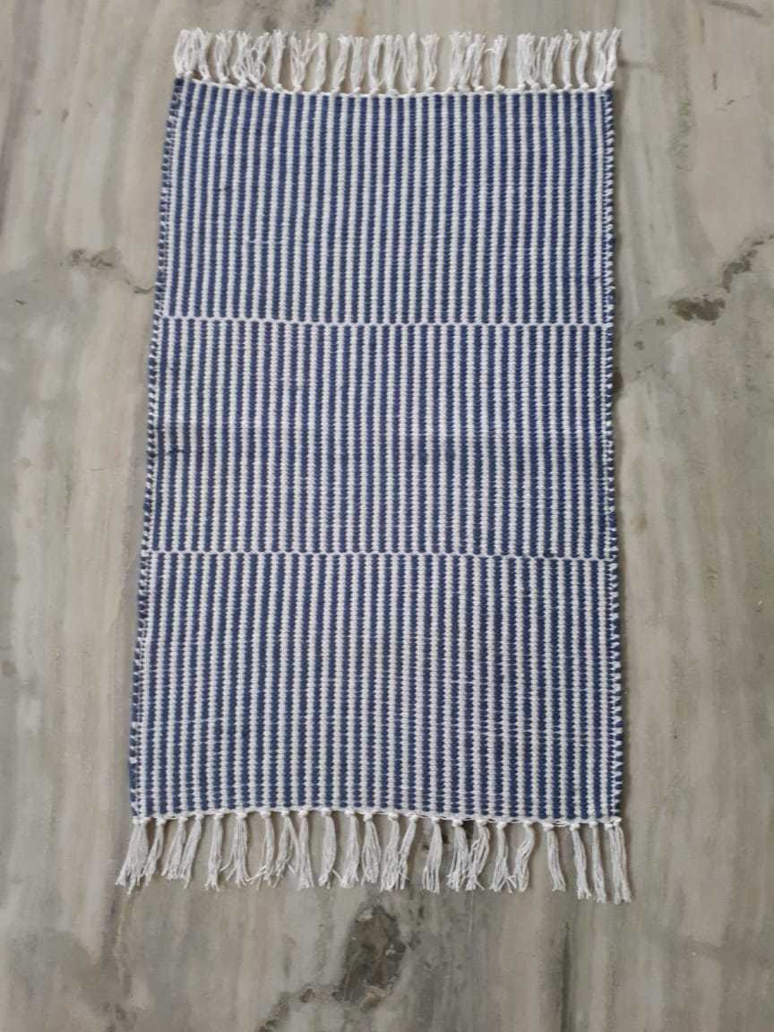Designer Rugs - Polypropylene, 4 Ft X 6 Ft, Red And Blue | Low Pile, Lightweight, Geometric Checkered Pattern, Machine Made, Indoor Use