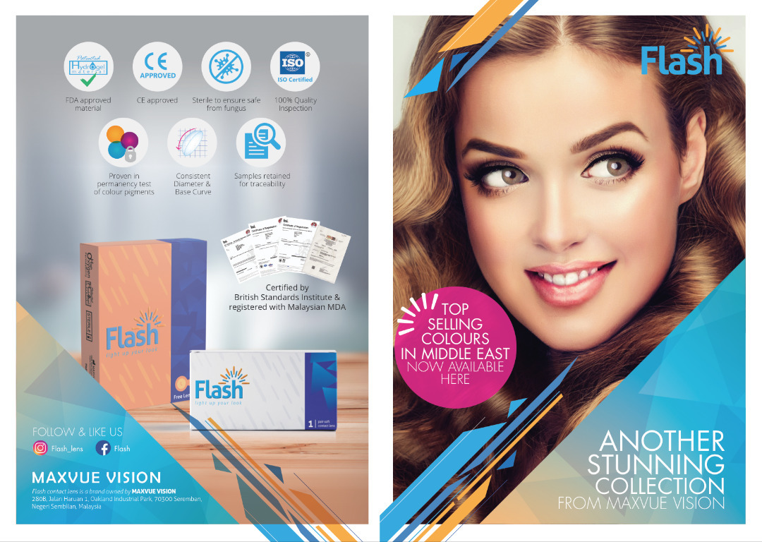 Flash Contact Lens Diameter: 14 Millimeter (Mm)
