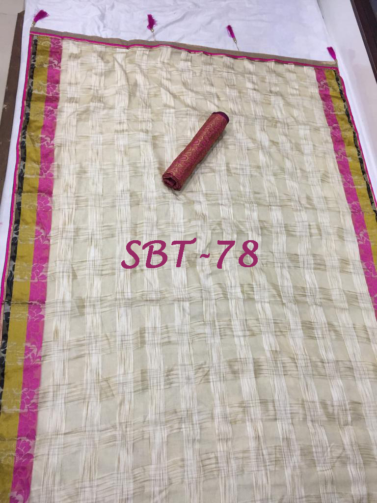 New Jacquard Organza Silk Saree - Multi Color 5.5 Mtr Length With 0.8 Mtr Blouse Cotton Silk Bandhani Style Printed Pattern For All Seasons