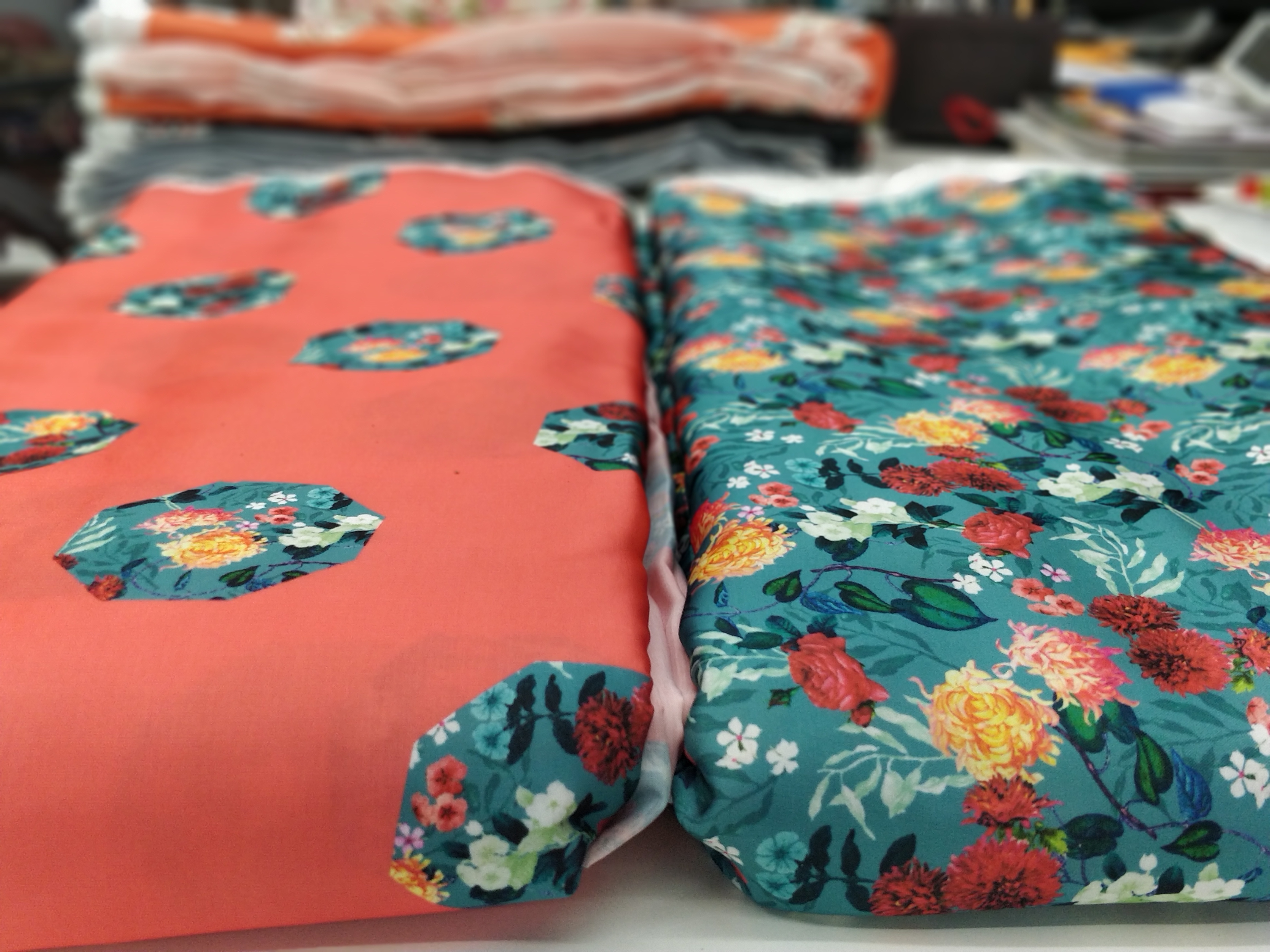 Poly Maslin Digital Printed Fabric