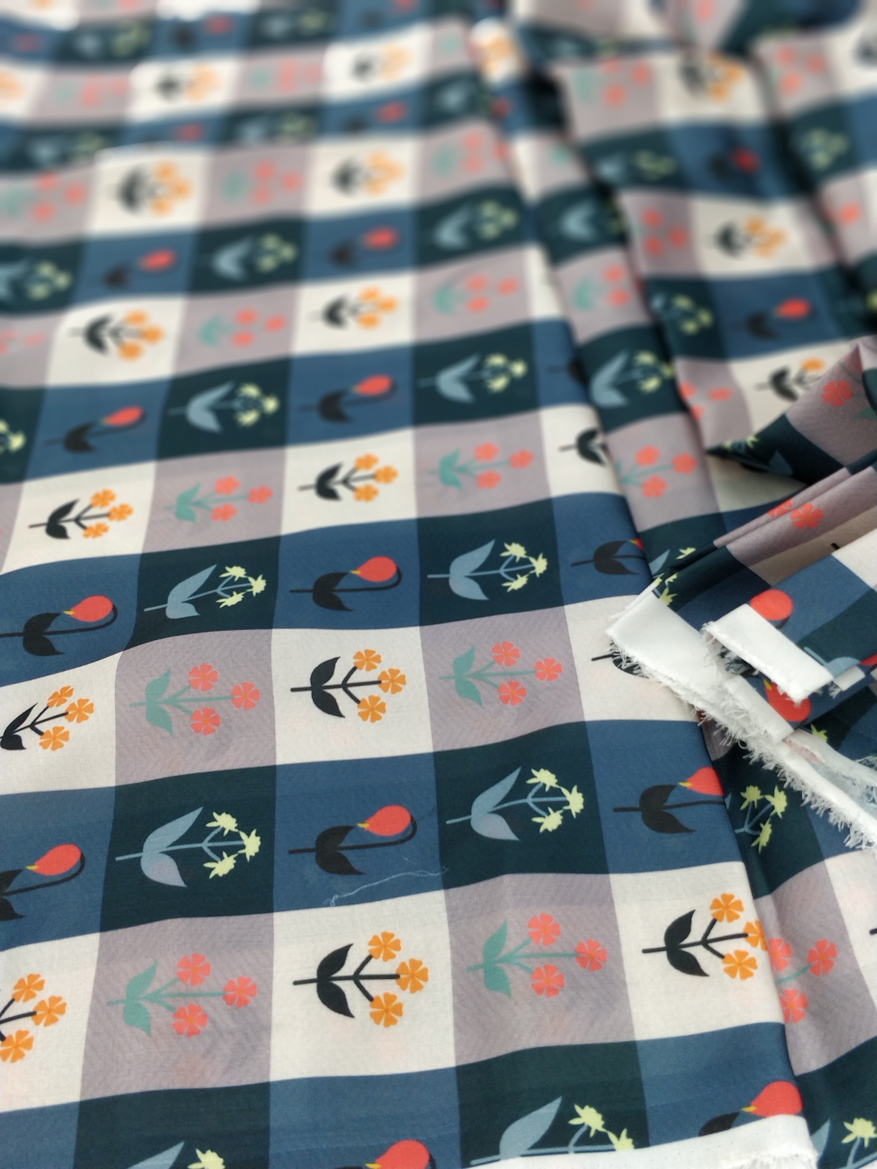 Poly Maslin Digital Printed Fabric