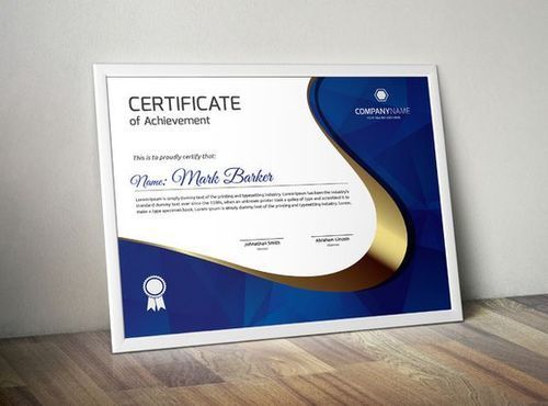 कस्टम मुद्रित प्रमाण पत्र