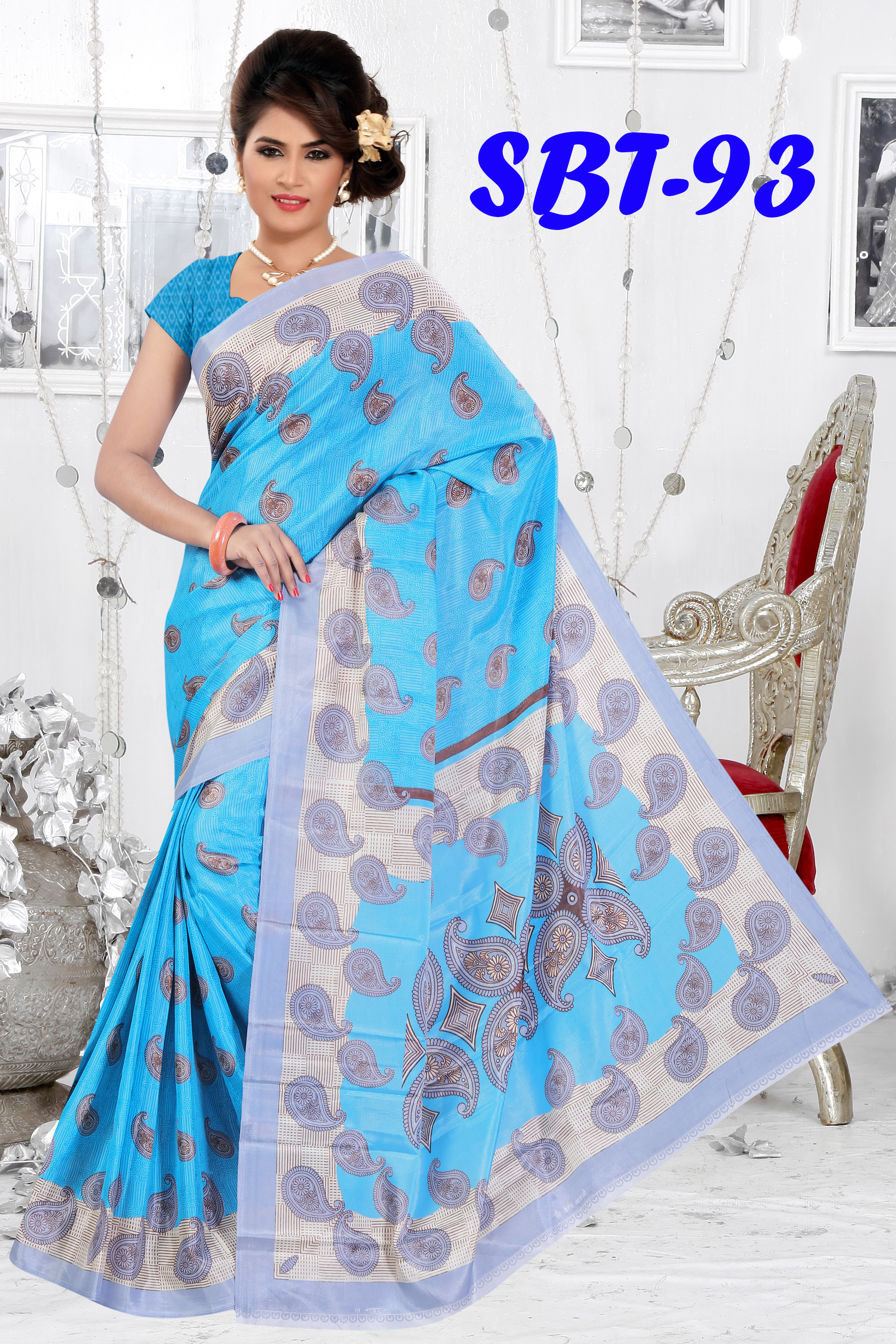 New Silk Saree - 5.5 Mtr Length, 0.8 Mtr Blouse | Multi-color Cotton Silk, Printed Design, Suitable For All Seasons