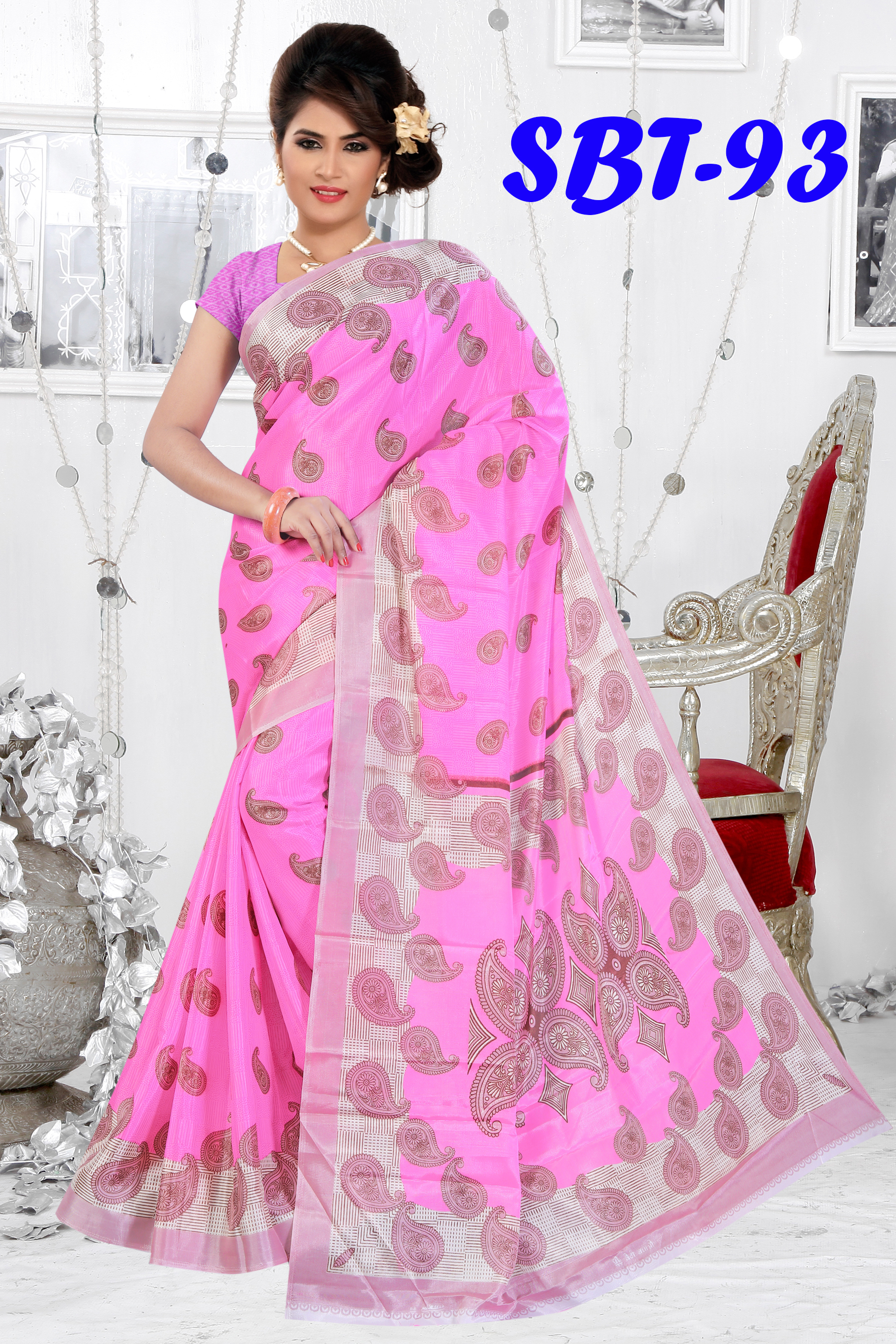 New Silk Saree - 5.5 Mtr Length, 0.8 Mtr Blouse | Multi-color Cotton Silk, Printed Design, Suitable For All Seasons
