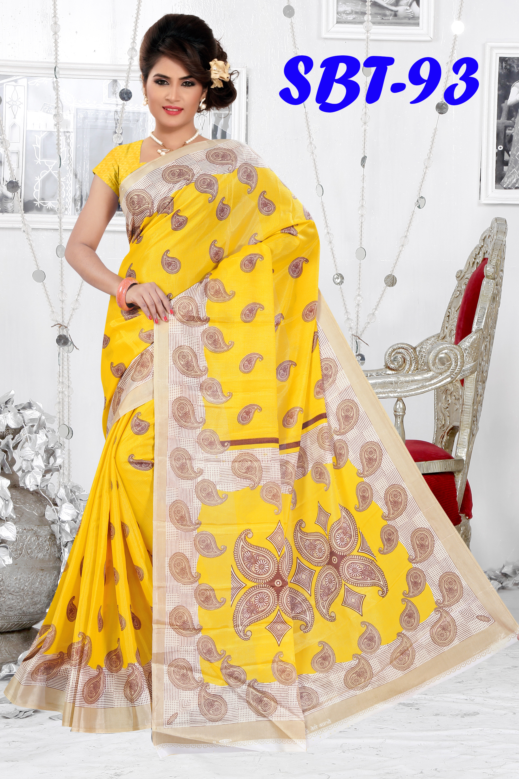 New Silk Saree - 5.5 Mtr Length, 0.8 Mtr Blouse | Multi-color Cotton Silk, Printed Design, Suitable For All Seasons