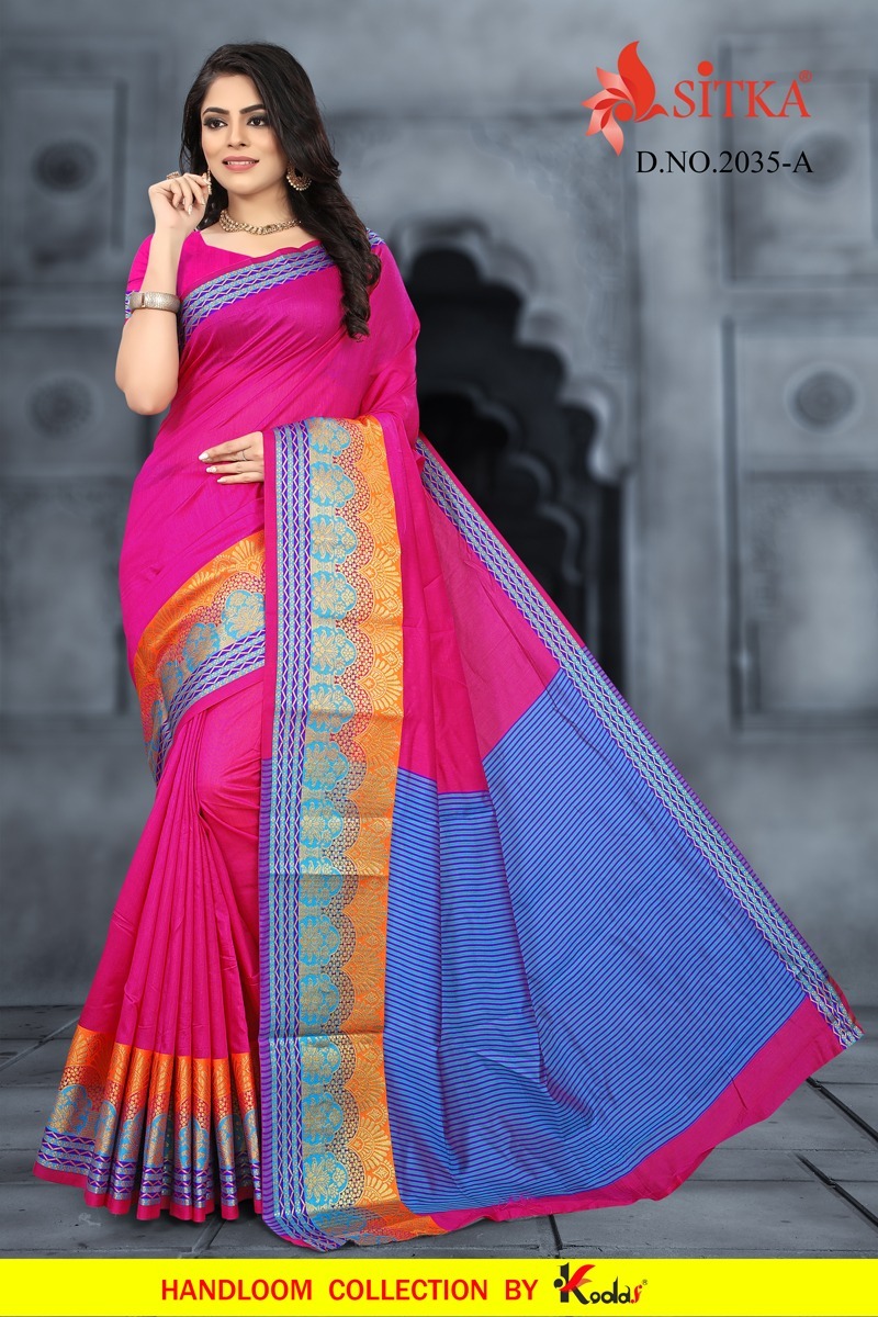 Available In 7 Colors Handloom Cotton Saree