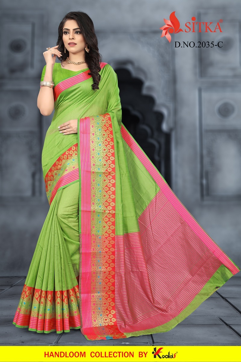 Available In 7 Colors Handloom Cotton Saree