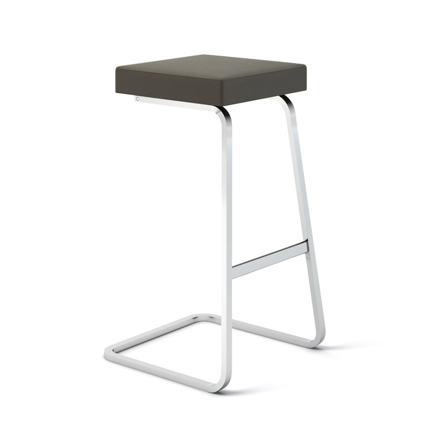Minimalist Stainless Steel Bar Stool - Height Adjustable 53-78cm, Modern Design, Eco-friendly & Fireproof, Indoor Hotel Furniture