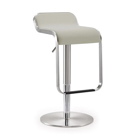 Minimalist Stainless Steel Bar Stool - Height Adjustable 53-78cm, Modern Design, Eco-friendly & Fireproof, Indoor Hotel Furniture