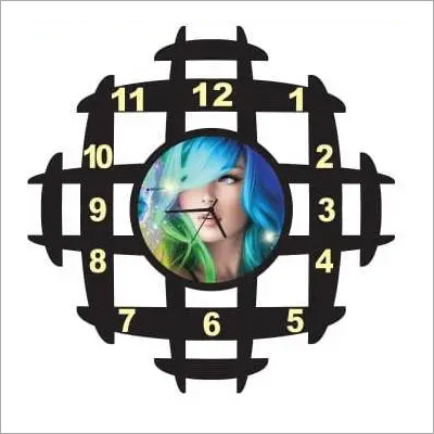 Black Sublimation Clock