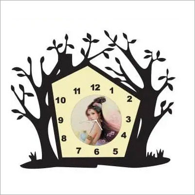 Black Sublimation Clock