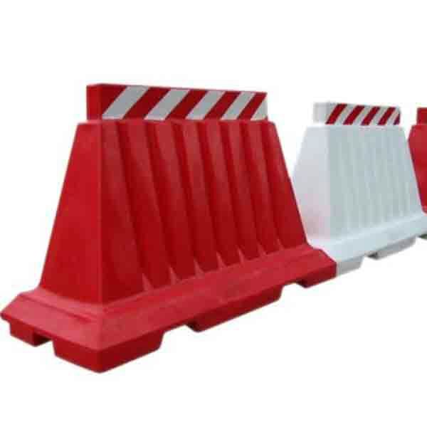 Road Barrier - Plastic, 2540 X 250mm X 285mm | Red For Enhanced Road Safety
