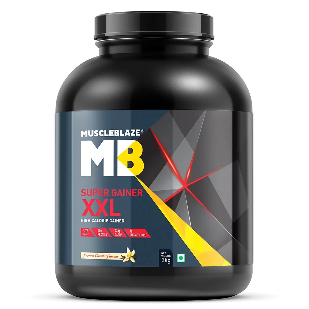 Muscleblaze Super Gainer Xxl, 6.6 Lb(3kg) French Vanilla