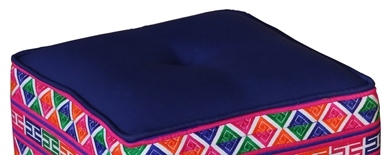 Handmade Designer Printed Accent Pouffe