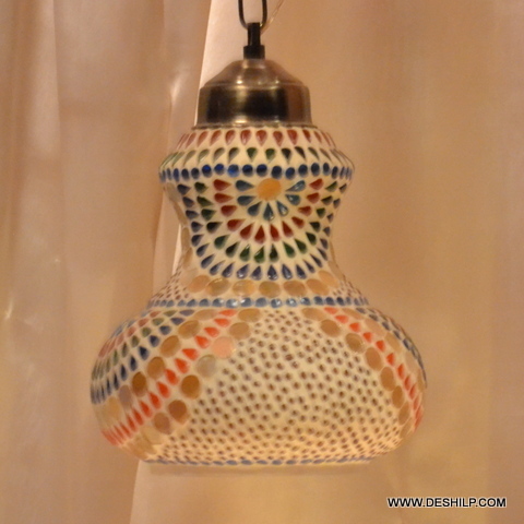 Multicolor Mosaic Finish Glass Wall Hanging