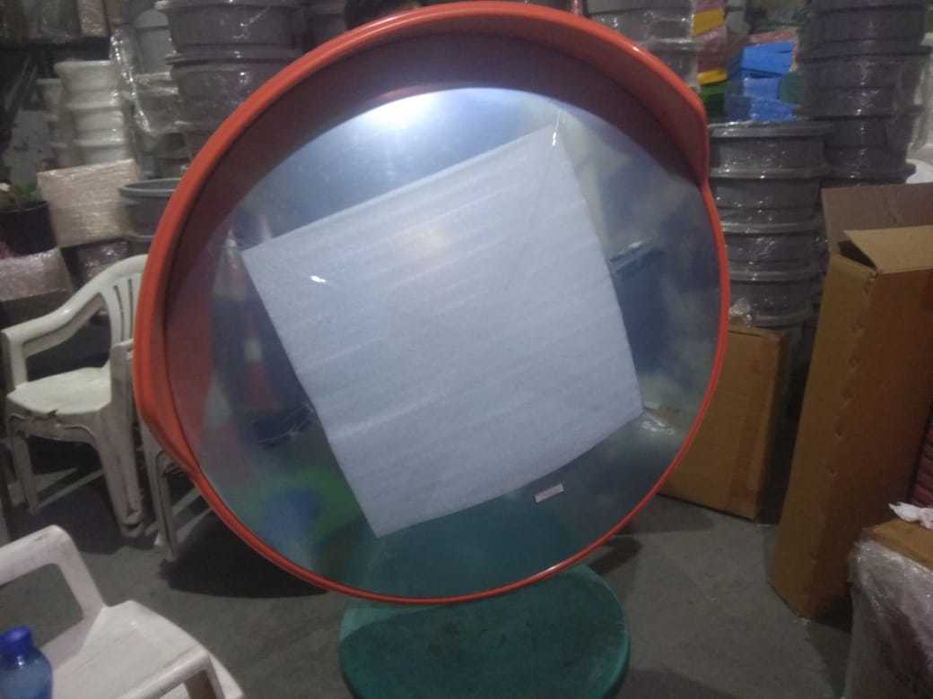 Convex Mirror - Durable Acrylic Material, 24-inch Round Design | Enhanced Visibility, Safety-enhancing Reflection