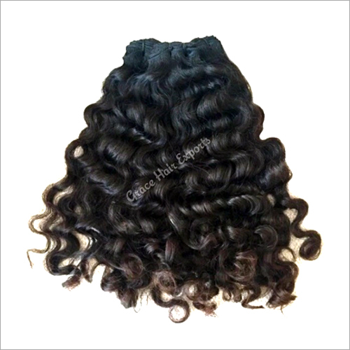 Black Steamed Loose Curly Hair Extension
