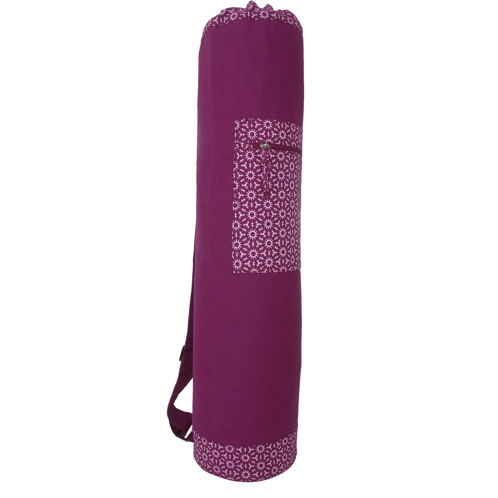 Half Printed Yoga Mat Bag- Boysenberry Size: 80X18 Cm/ 75X19 Cm