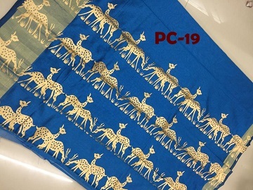 New Poly Silk Saree - 5.5 Mtr Length, 0.8 Mtr Blouse | Multi Color, Cotton Silk Fabric, Printed Pattern, Suitable For All Seasons