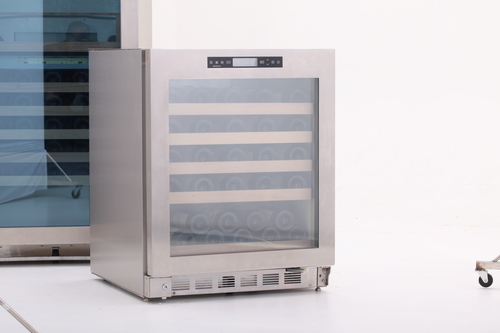 सिंगल टेम्परेचर ज़ोन स्टेनलेस स्टील वाइन कूलेर