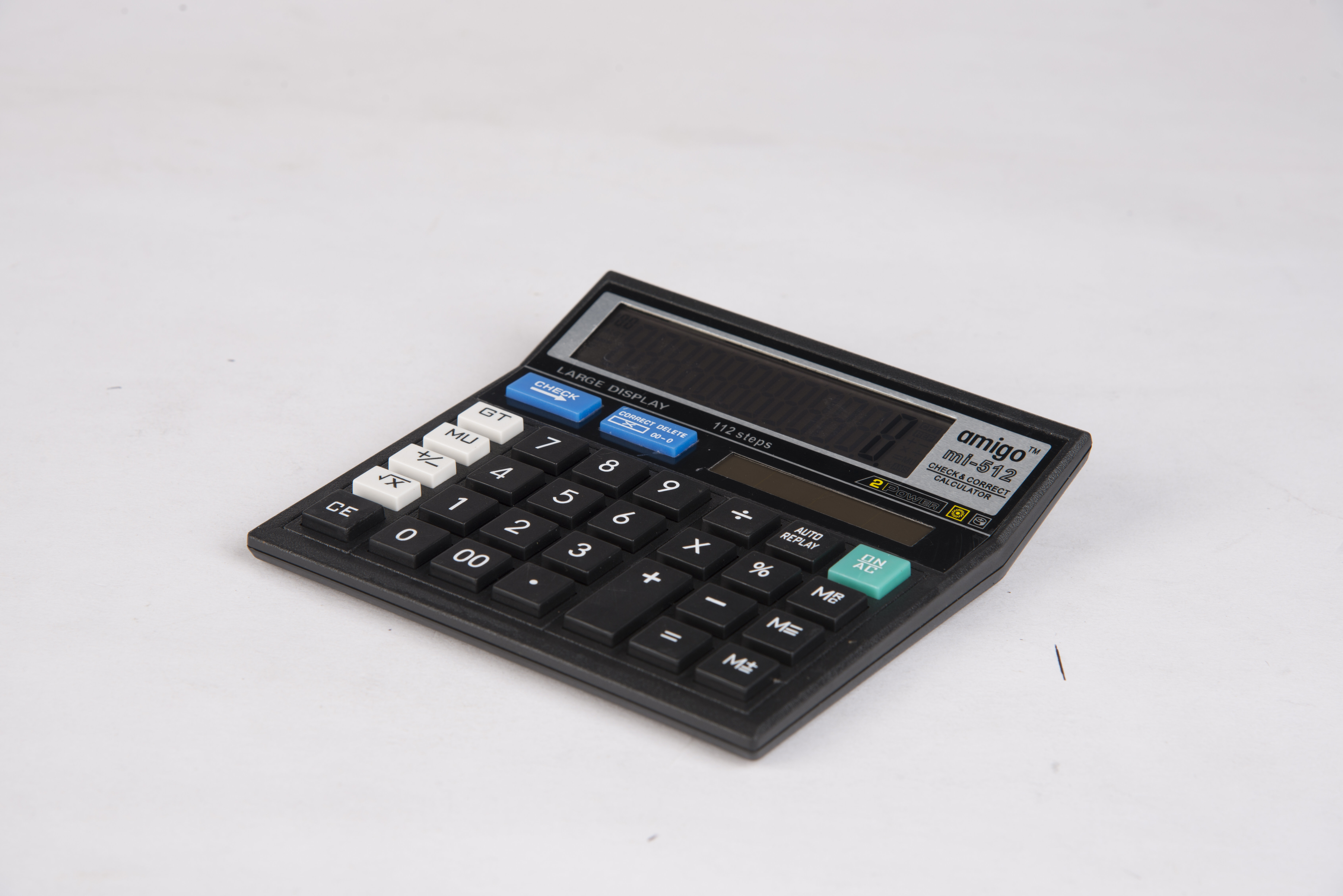 Amigo 512 Black - Abs Plastic, 12 Digit Display, General Purpose Calculator | Multi-purpose Usage, Lightweight At 115 Grams