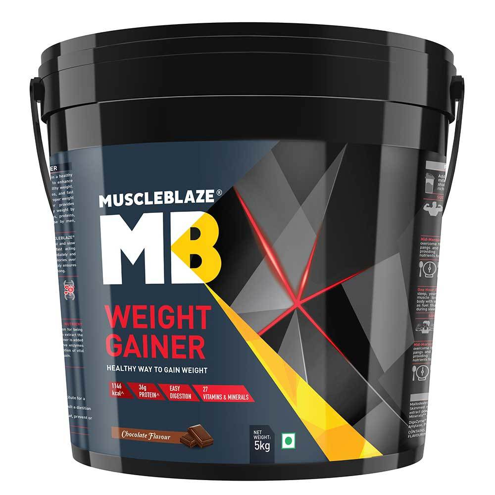 Muscleblaze Weight Gainer With Added Digezyme 11 Lb(5kg) Chocolate Ingredients: Maltodextrin