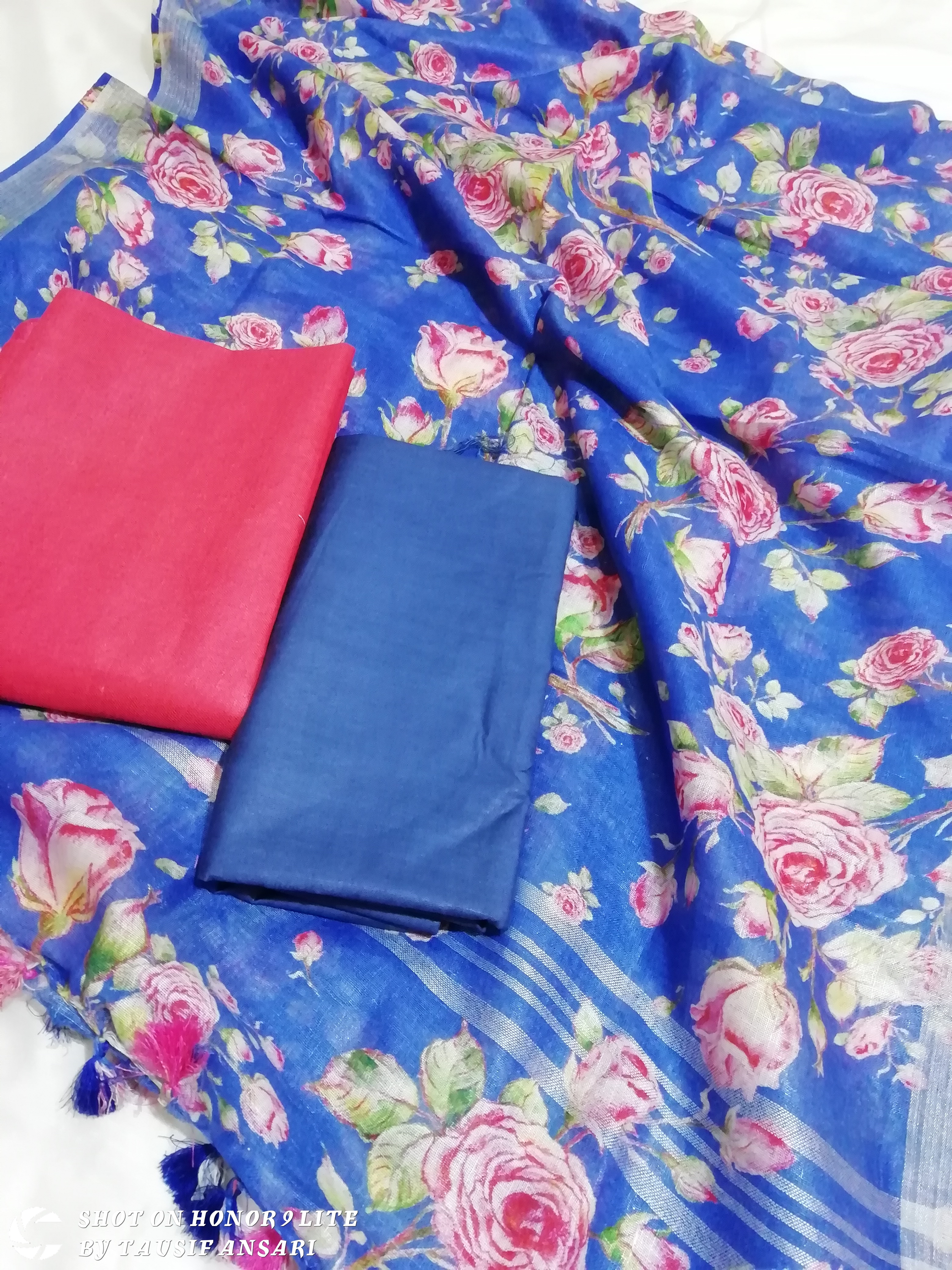 Khadi Linen Suit Set - Digital Print Dupatta Classic Design | Beautiful Linen Fabric And Elegant Style